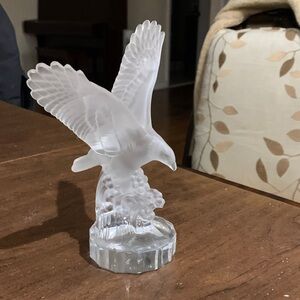 Goebel Frosted Glass Eagle Figurine -White